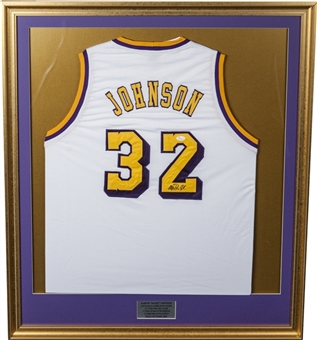 Magic Johnson Signed and Framed LA Lakers Jersey (JSA)